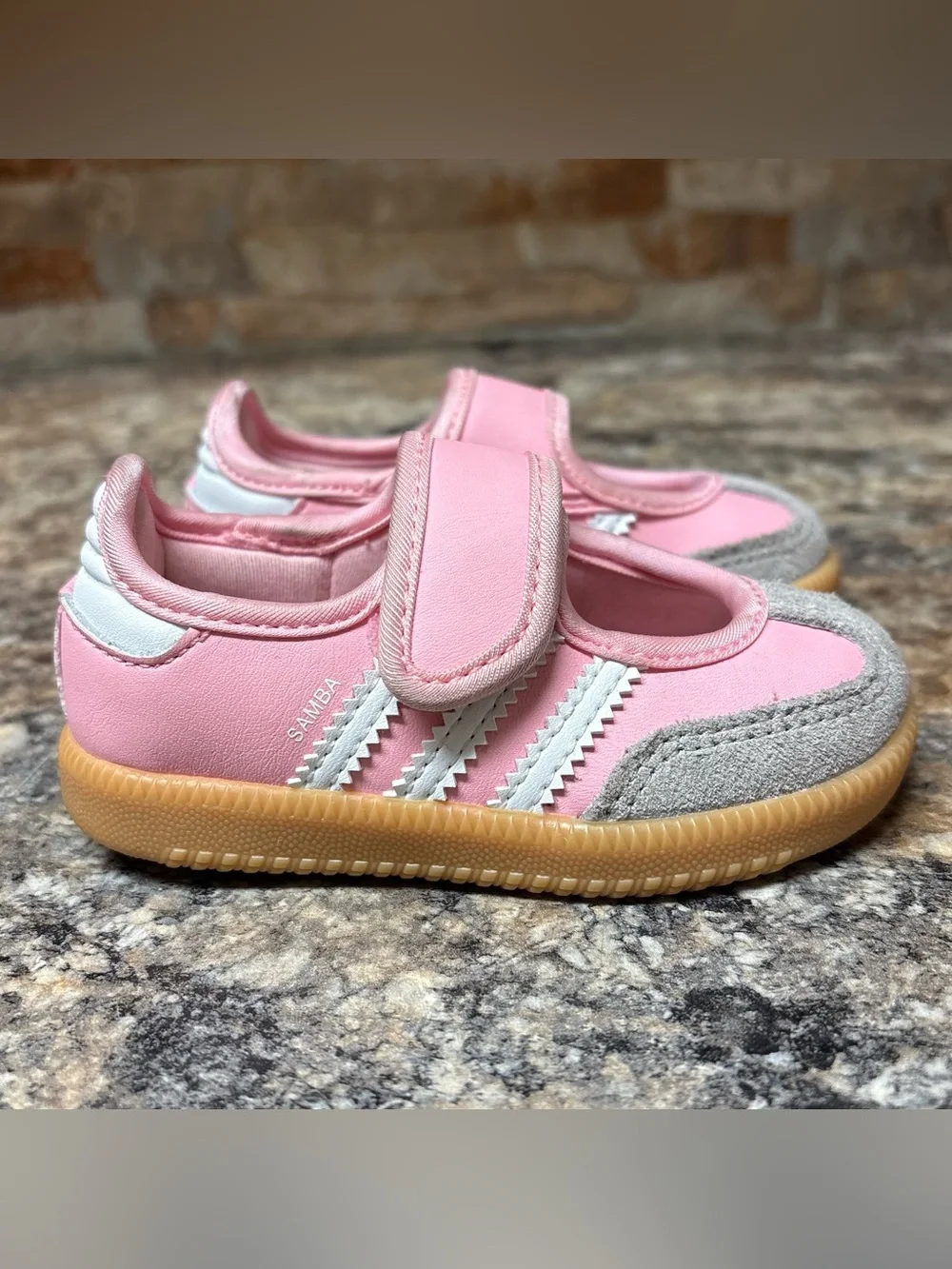 adidas Samba Mary Jane Light Pink White Gum JP9543 Toddler Size 5